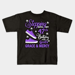 Stepping Into My 47th Birthday With God's Grace & Mercy Bday Kids T-Shirt